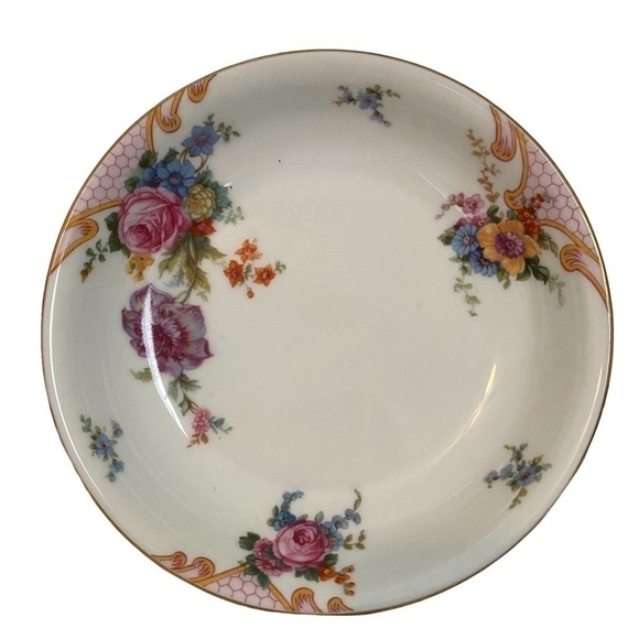 EPIAG Czechoslovakia China - Bridal Rose Salad Plates  Set of 4 - Vintage - Picture 1 of 6